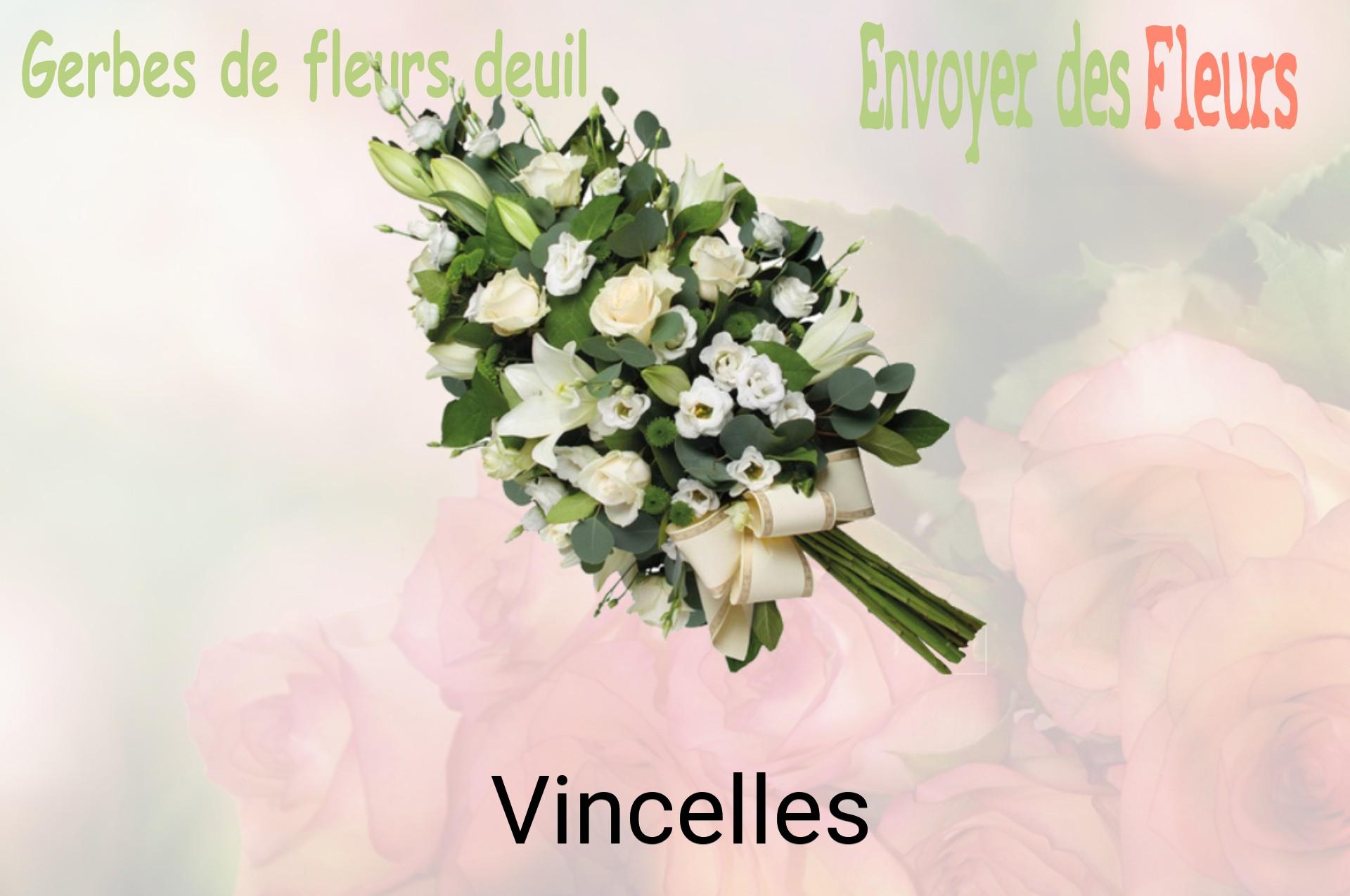 Gerbe de fleurs de deuil livrée à Vincelles